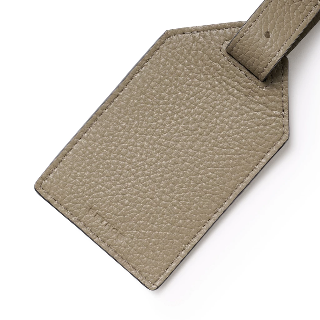 Luggage Tag Adri Leather Taupe