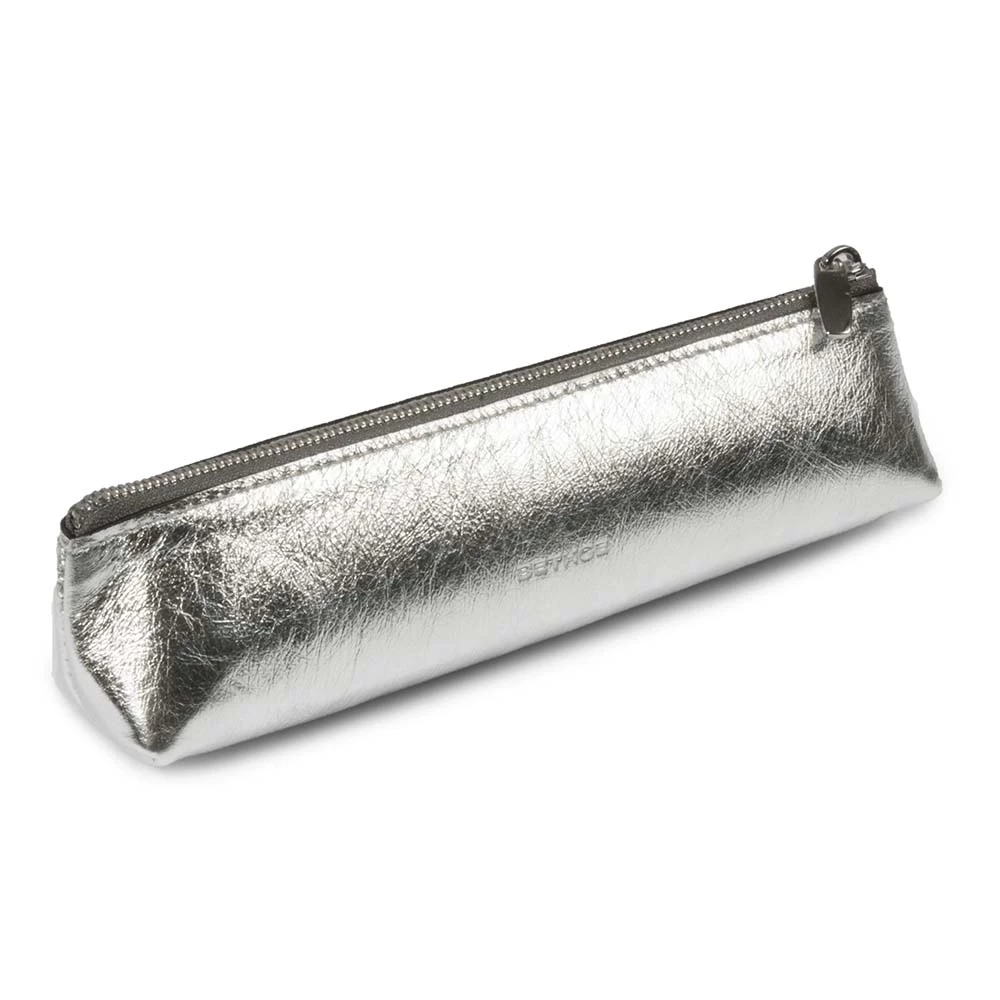 Pencil Case, leather Mos, silver