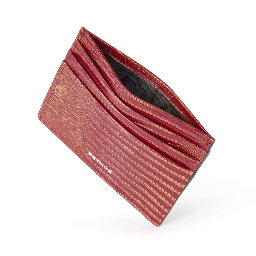 Slim Leather Card Holder Wallet – Holds 6 Cards