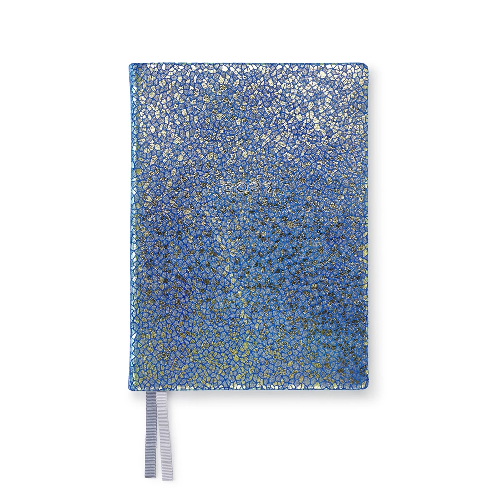 Weekly Planner Notes 2027 Acqua Leather