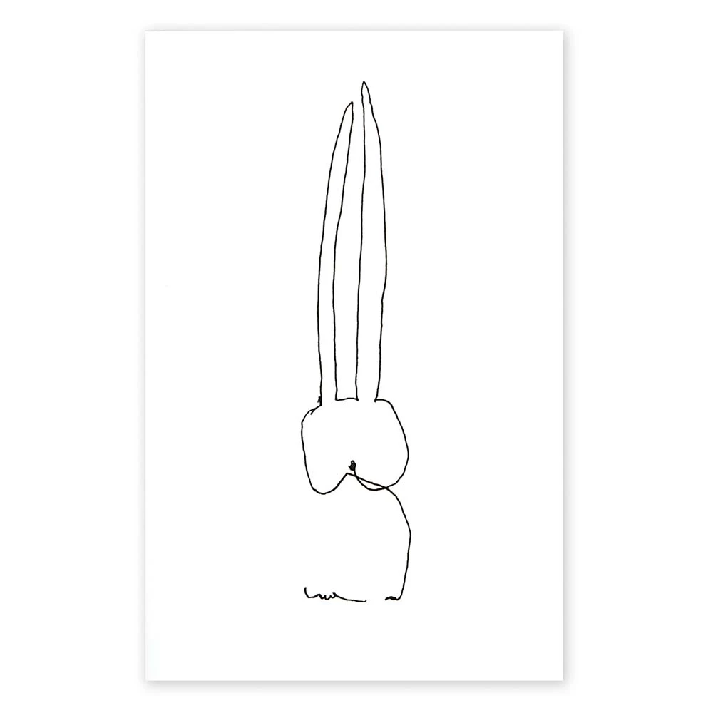 Greeting card long-eared bunny