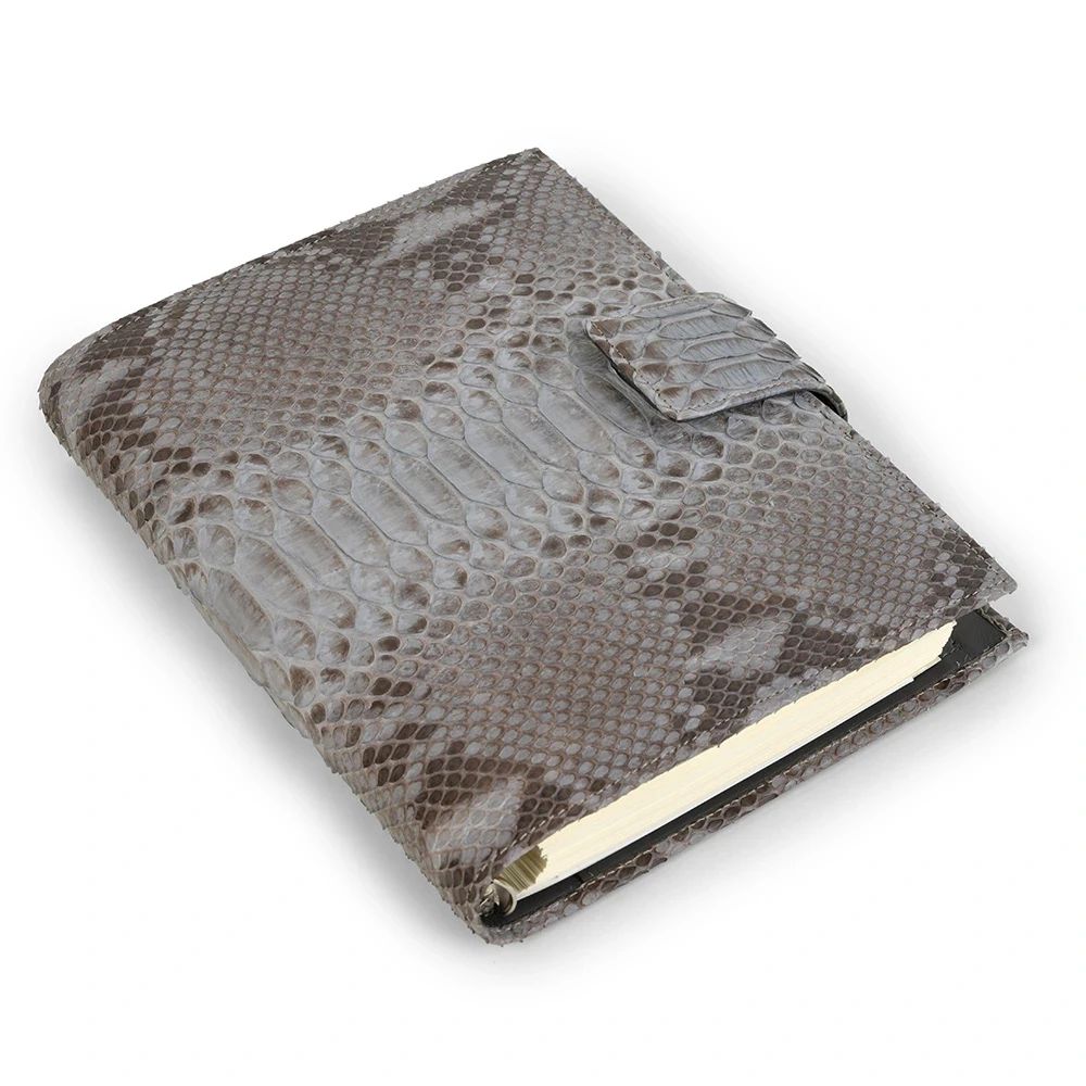Daily Planner, python leather, grey