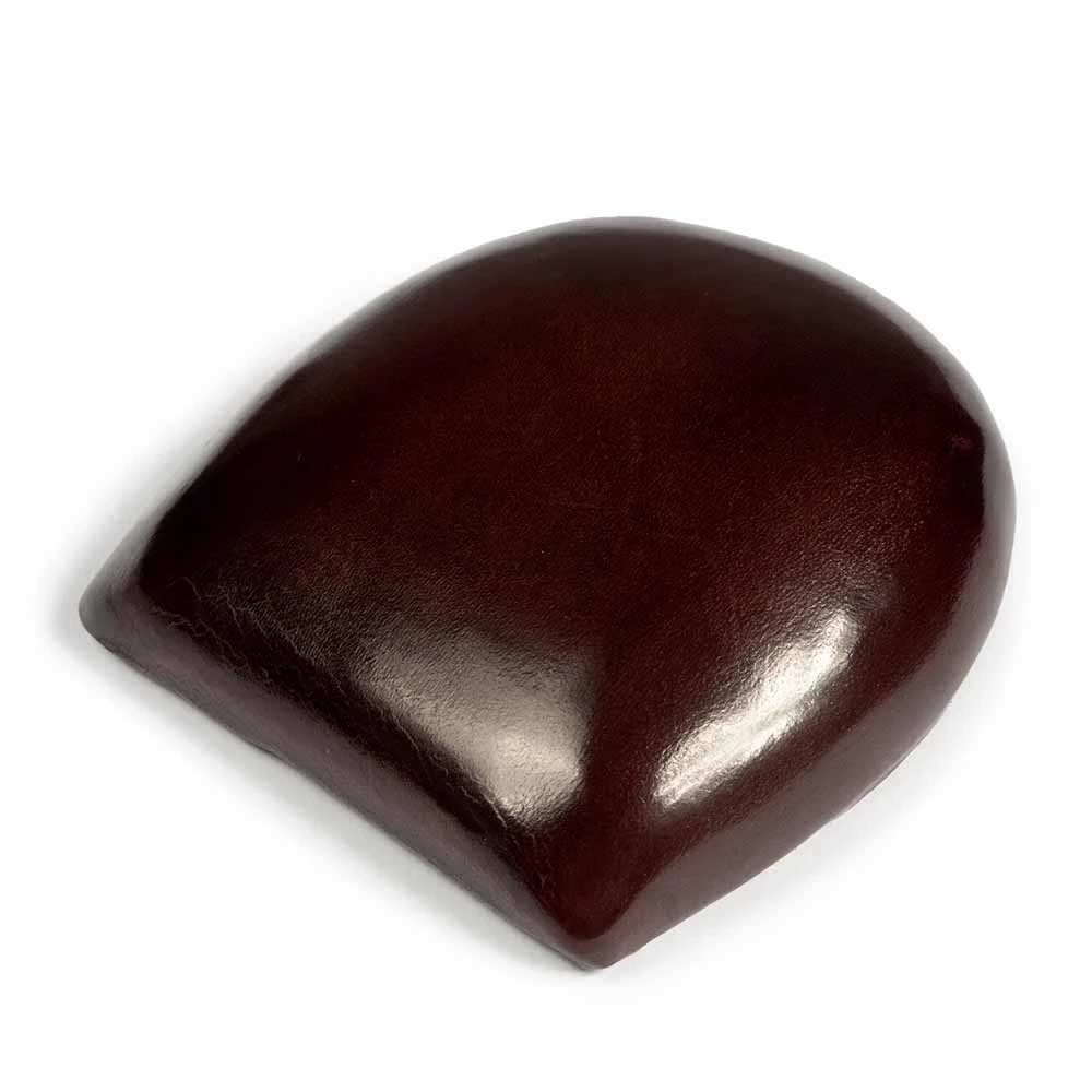 Coin Tray Change Wallet, leather, horseshoe, dark brown