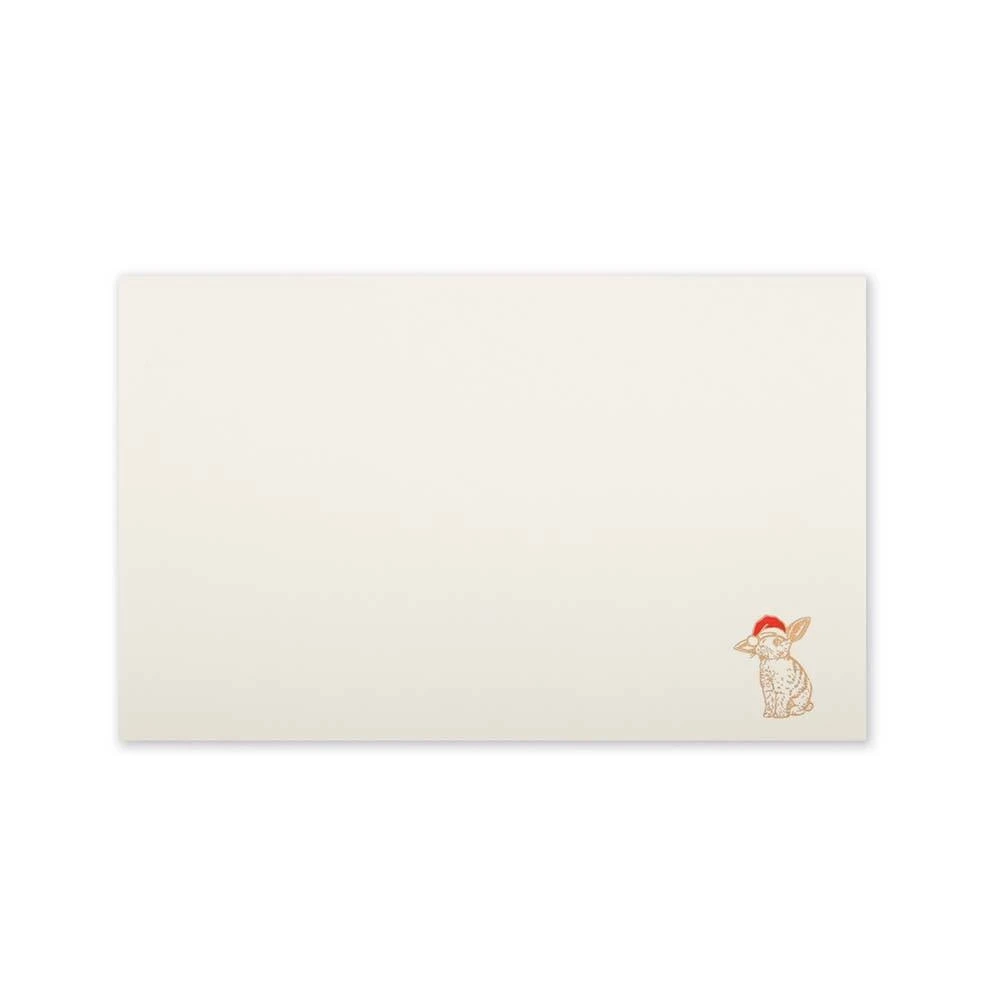 Christmas card santa rabbit mini