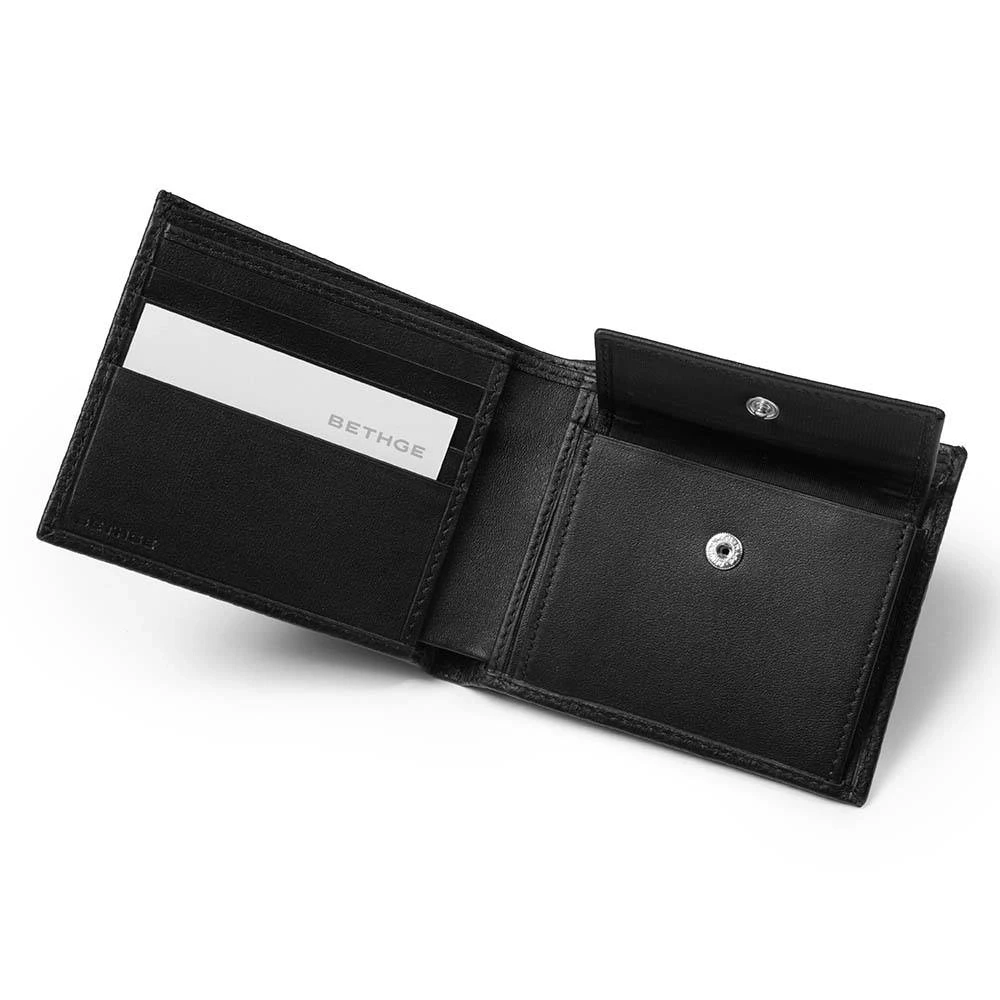 Wallet with Coin Pocket Adri,  leather, black
