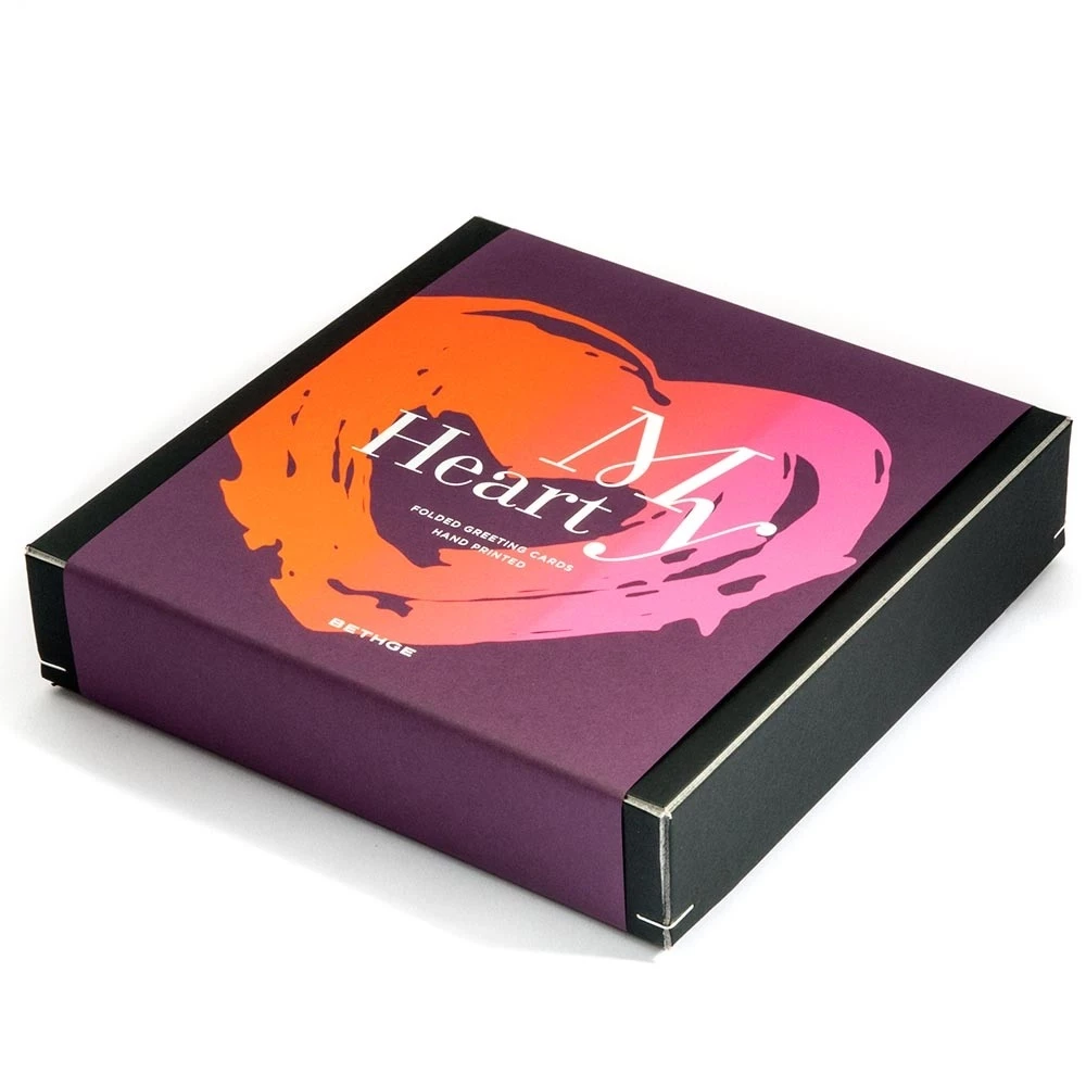 Greeting card set My Heart with 8 folding cards