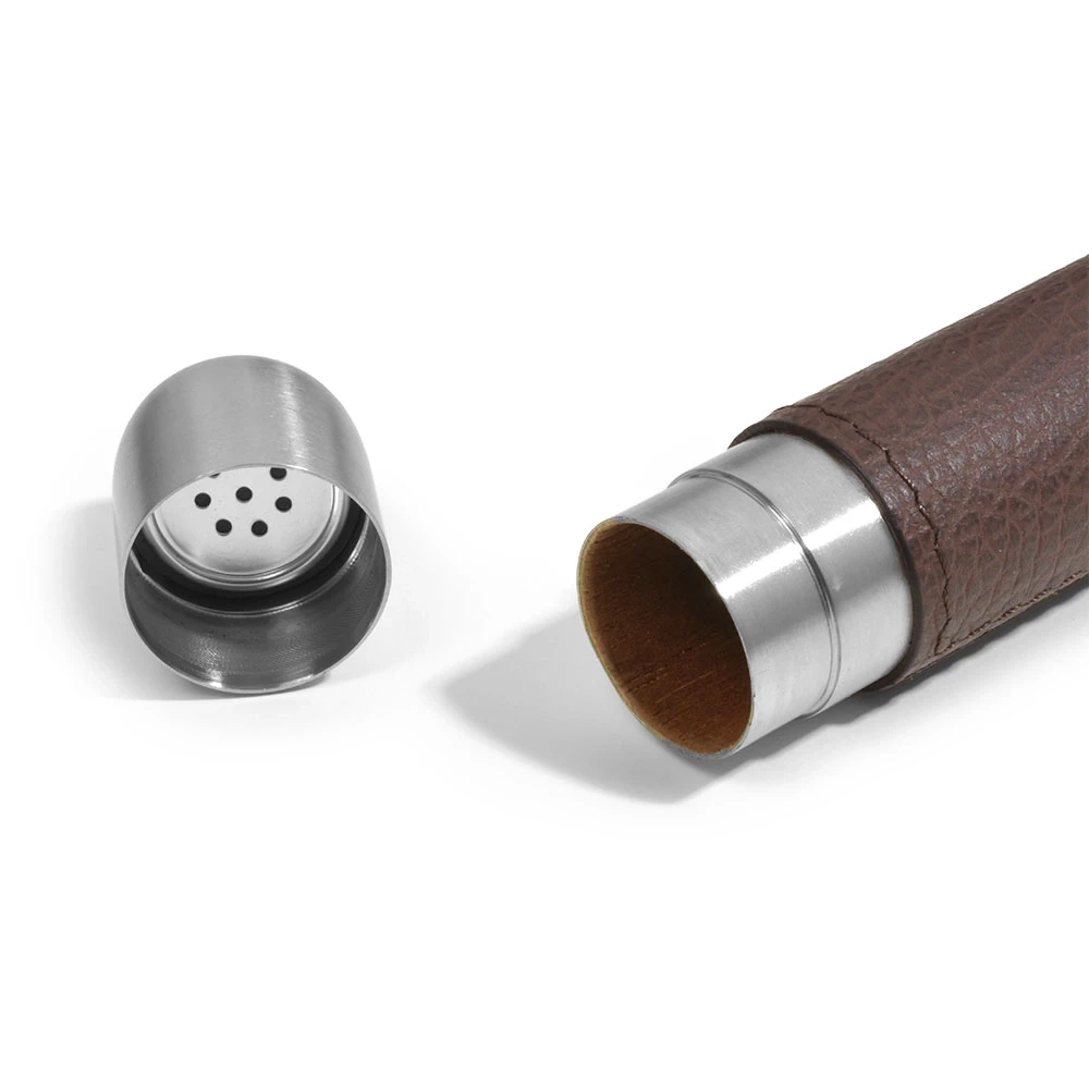 Pocket Cigar Case, deerskin-embossed leather, mocca