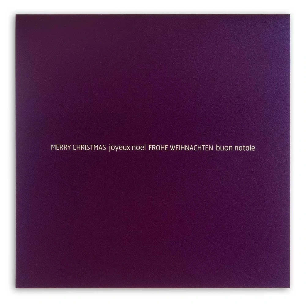 Christmas card Merry Christmas text international