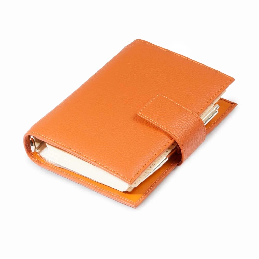 Daily Planner Adri, leather, orange
