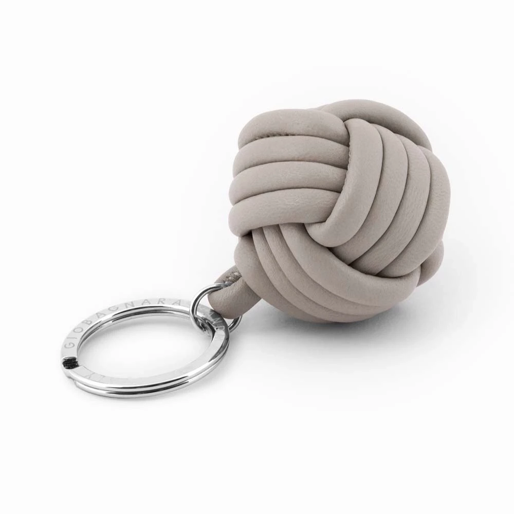 Key Ring Knot, nappa leather,  denim blue