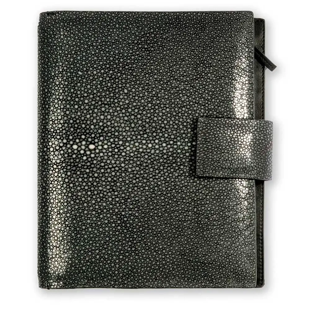 System Planner, stingray leather, black
