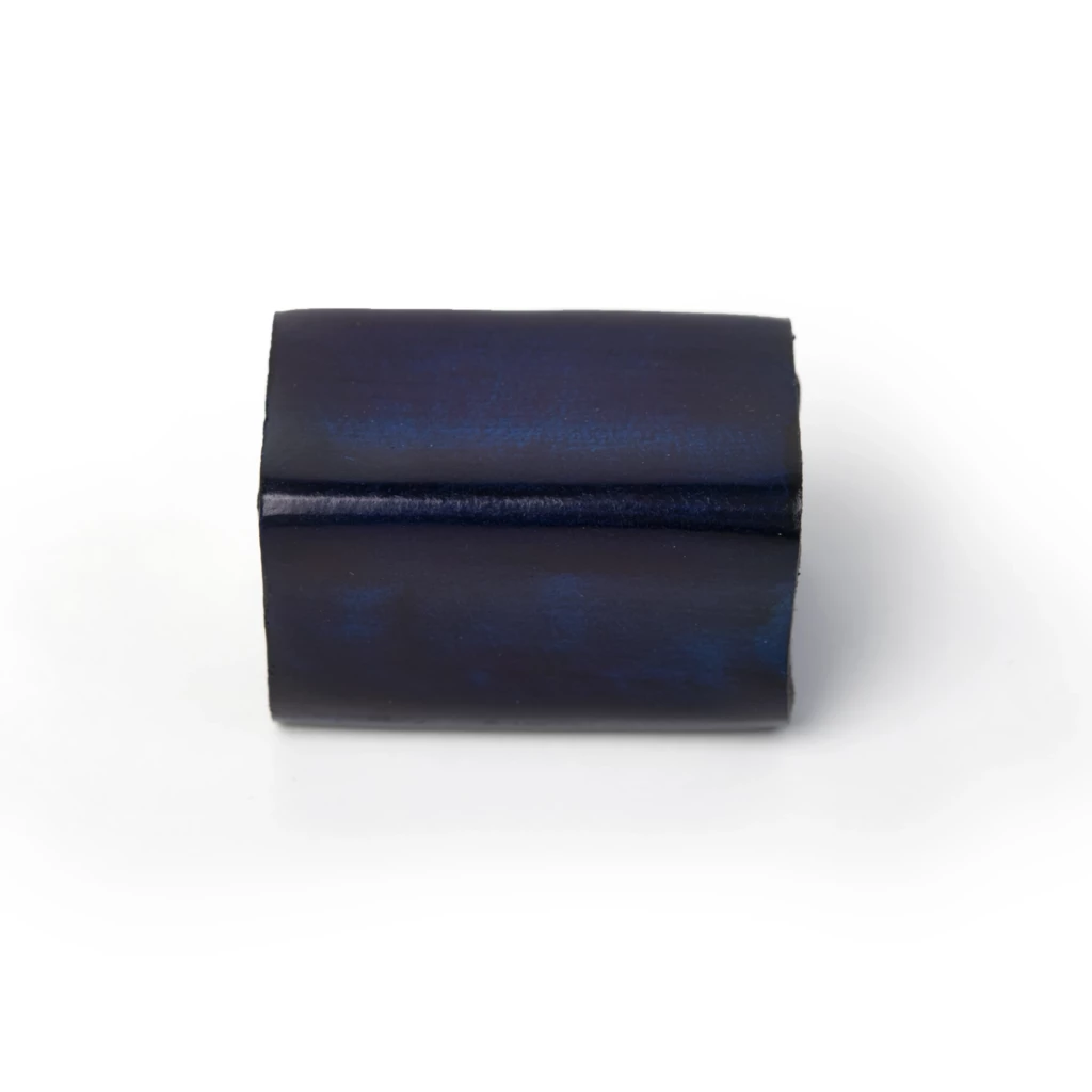 Dice Game with 2 Dice in Leather Box, dark blue