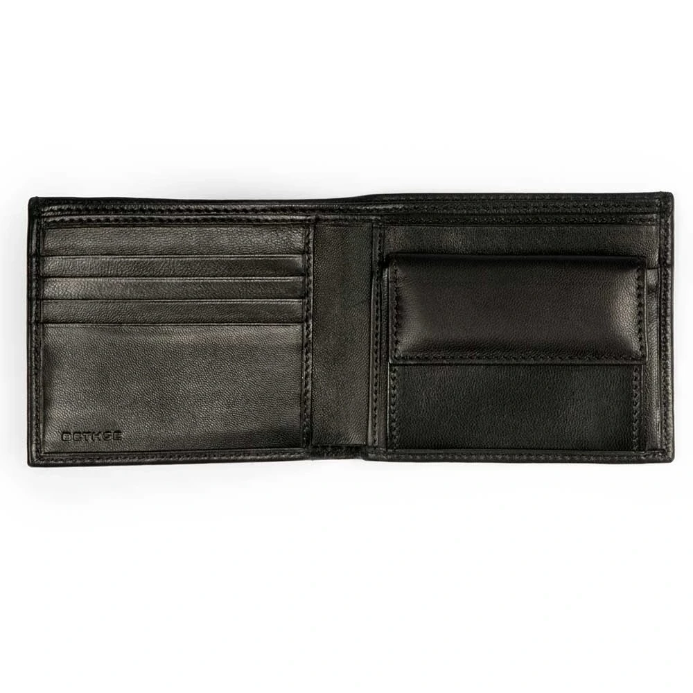 Wallet with Coin Pocket, nappa leather, black