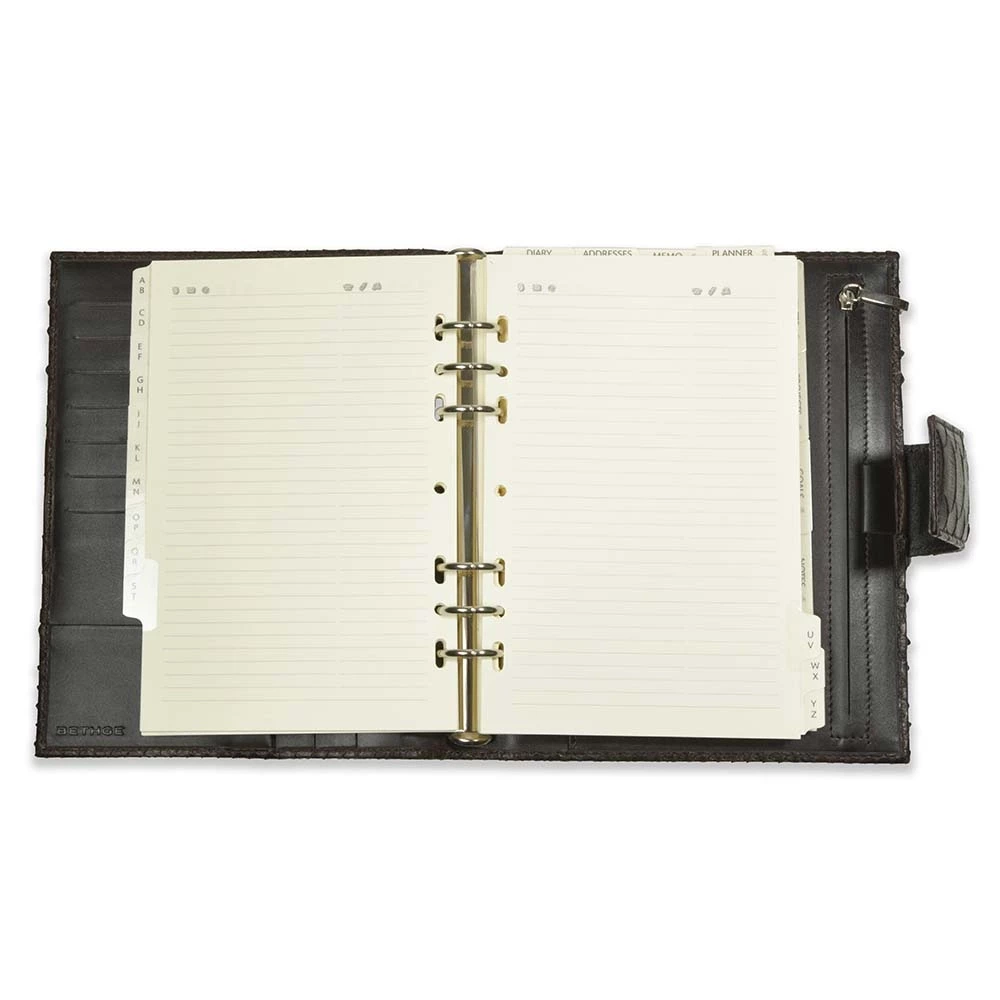 Daily Planner, python leather, brown
