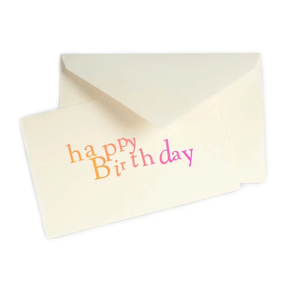 grusskarte_geburtstag_mrs_eaves_orangepink_2 Greeting card happy Birthday Mrs. Eaves orange/pink