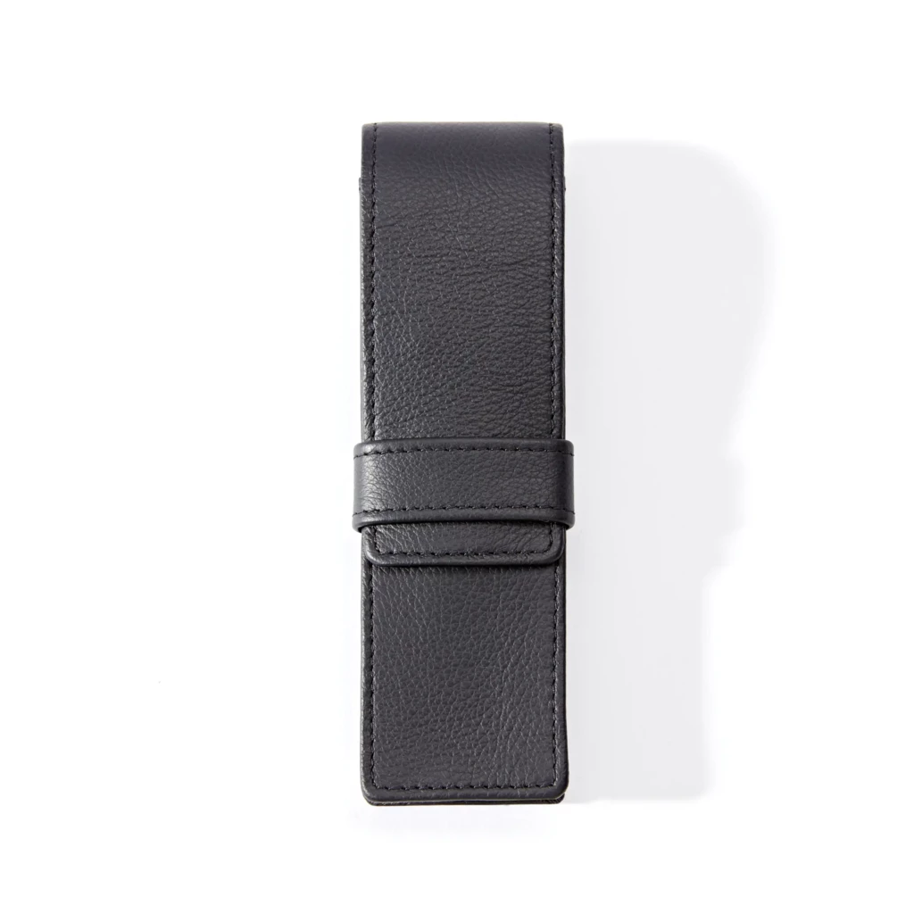 Pen Case for 2 Pens, Kollektion 1977, leather, black