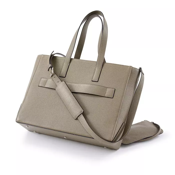 Business Shopper Tote Bag – Taupe Leather
