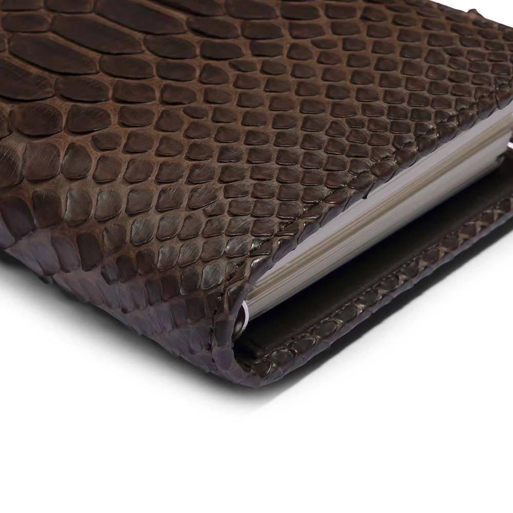 Pocket Organiser, python leather, brown