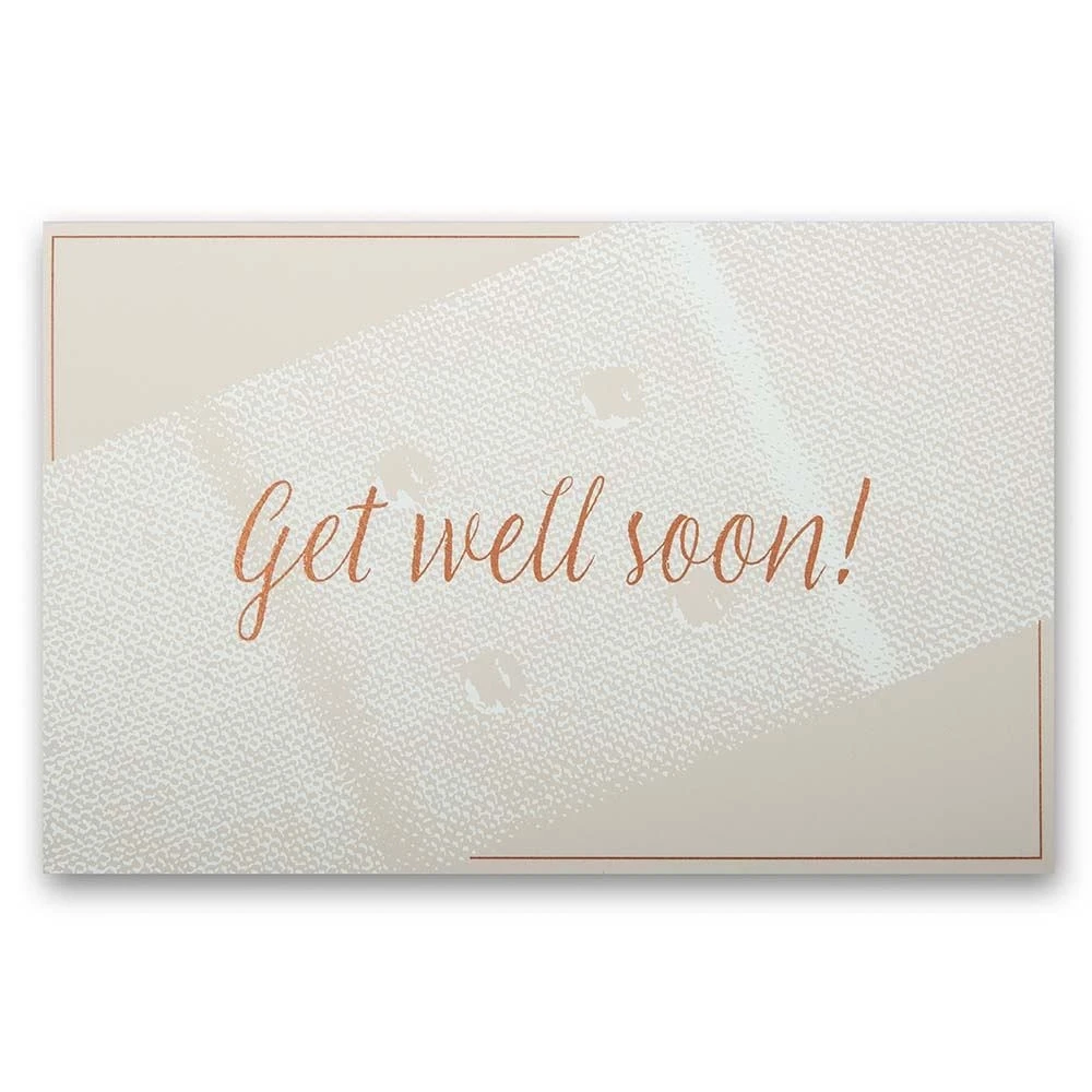 Greeting card Get well soon! pure sand
