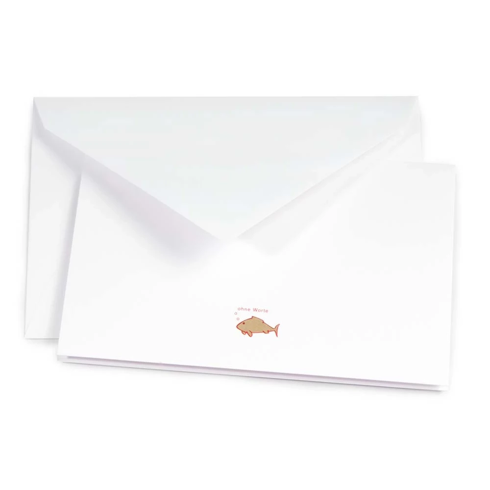 Greeting card fish ohne Worte