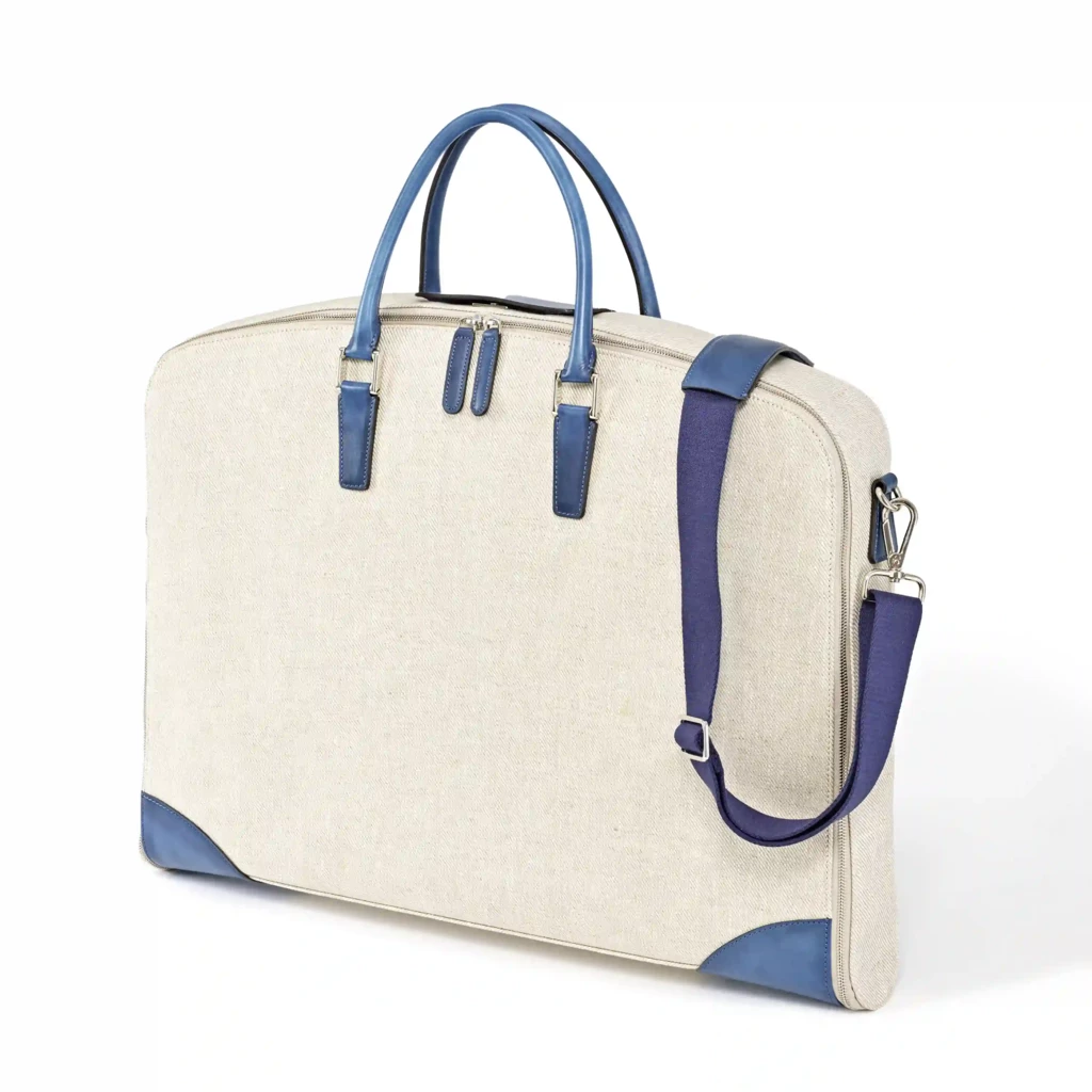 Dress Carrier Porto Cervo, leather/blue canvas