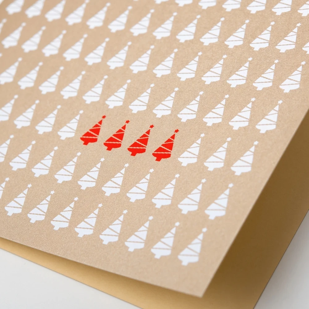 Christmas card fir forest