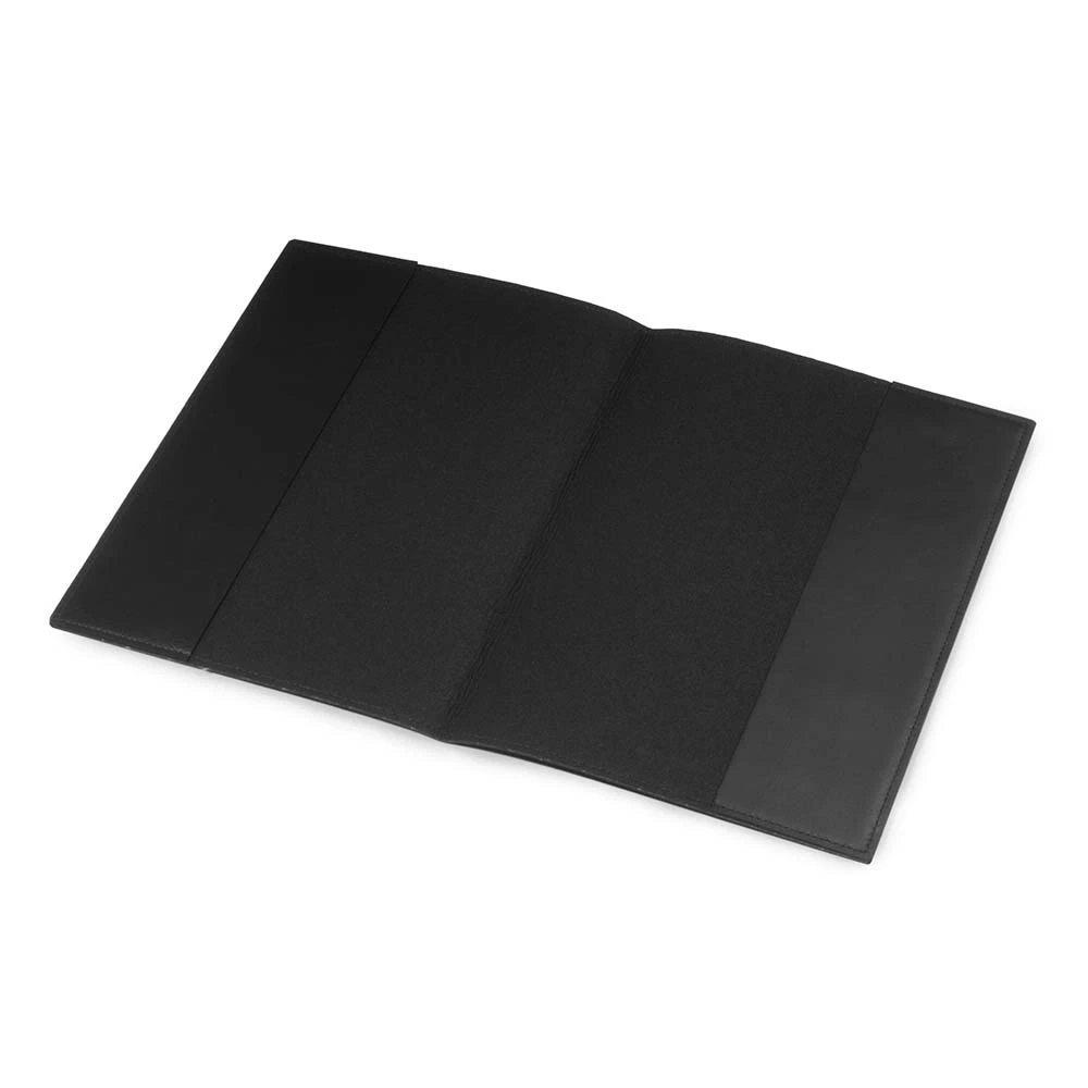 Book cover for DIN A5 books, smooth leather, black