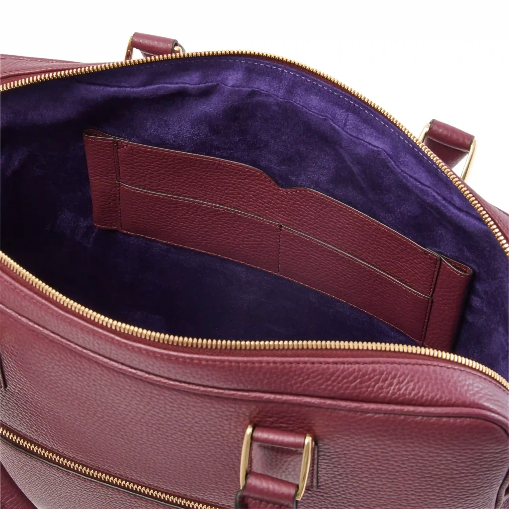 Briefcase Adri, leather, black