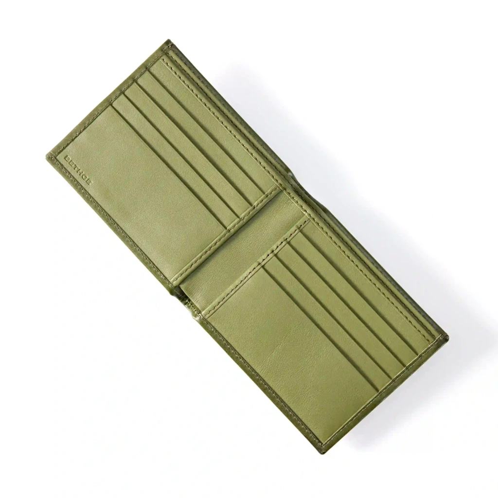 Credit Card Wallet Porto Cervo, leather, olive green
