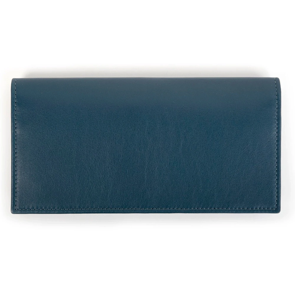 Double wallet with coin pocket, nappa leather, petrol
