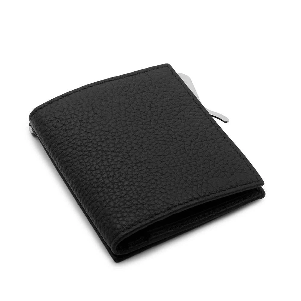 Wallet Doppio with Coin Pocket, Adri, leather, black