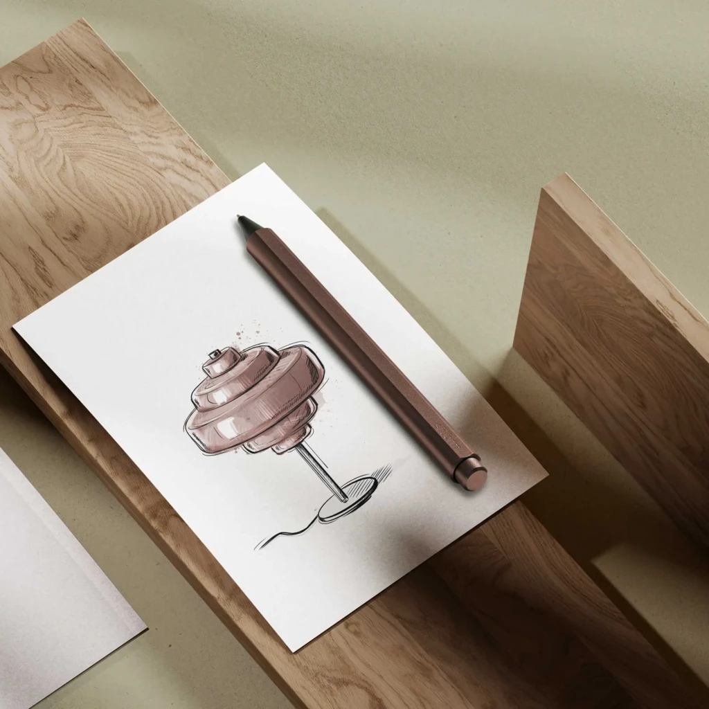 stilform FLOW Rollerball Walnut Brown