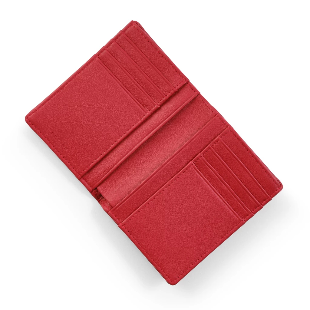 Wallet, 8 Card Slots (8 CC), 1977 Collection, Red with Blue Lining
