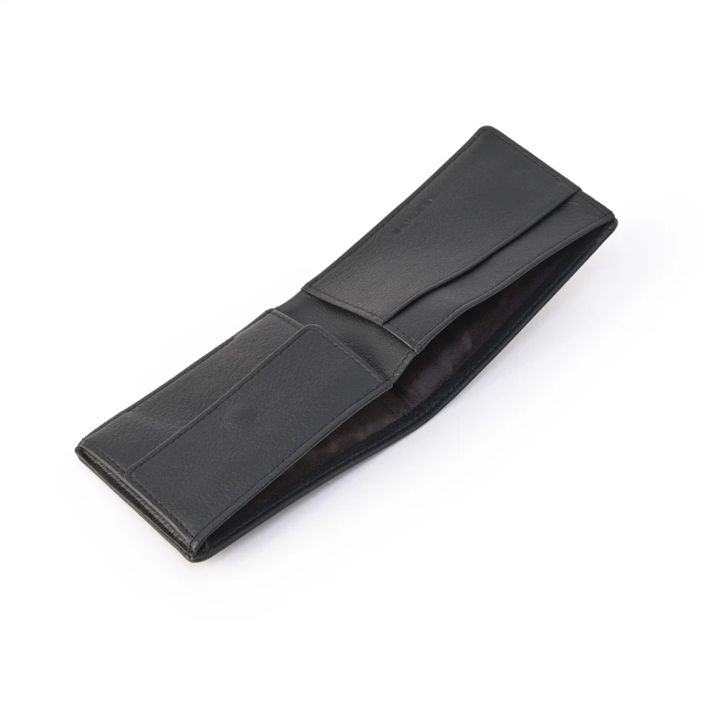 Slim wallet with coin pocket, Collection 1977, black