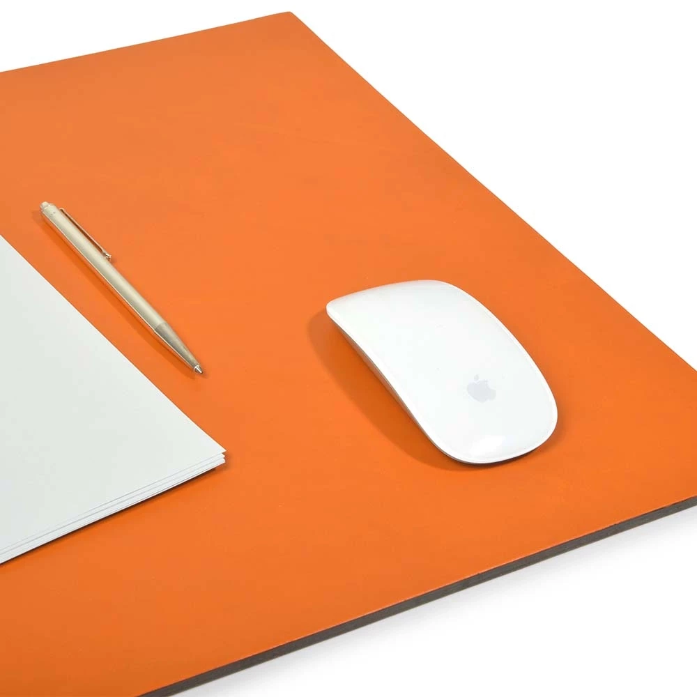 Desk Pad, leather, 60 x 40 cm, orange