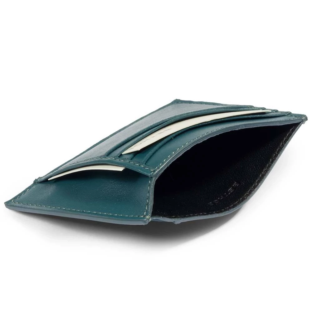 Card holder flat, 8 cc, nappa leather, petrol