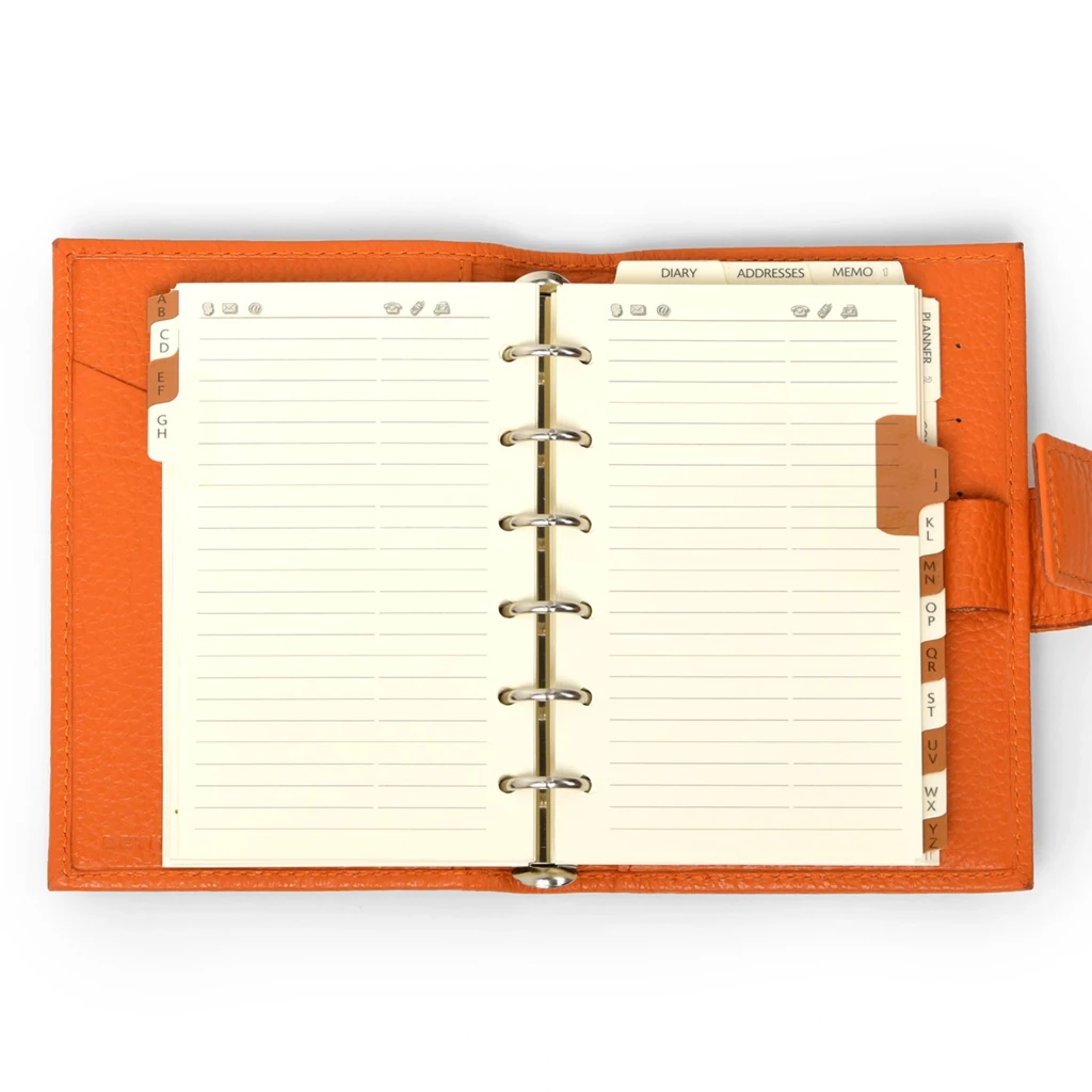 Pocket Organiser Adri, leather, orange