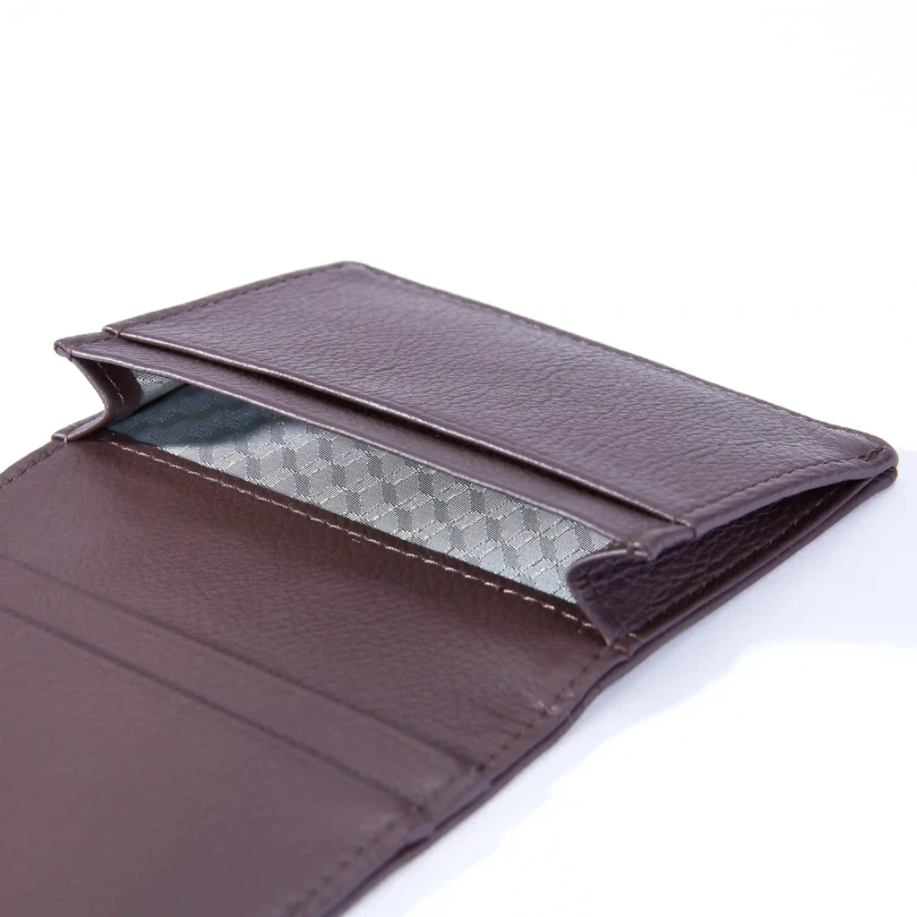 Card Wallet, 3 cc, Kollektion  1977, leather, bifold, brown