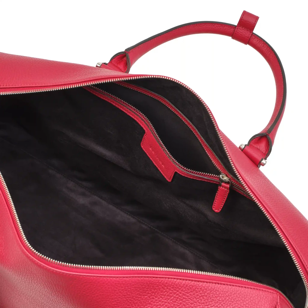 Travel bag Adri, leather, dark red