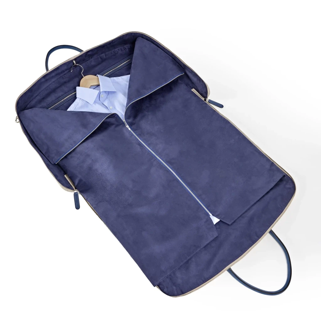 Dress Carrier Porto Cervo, leather/blue canvas
