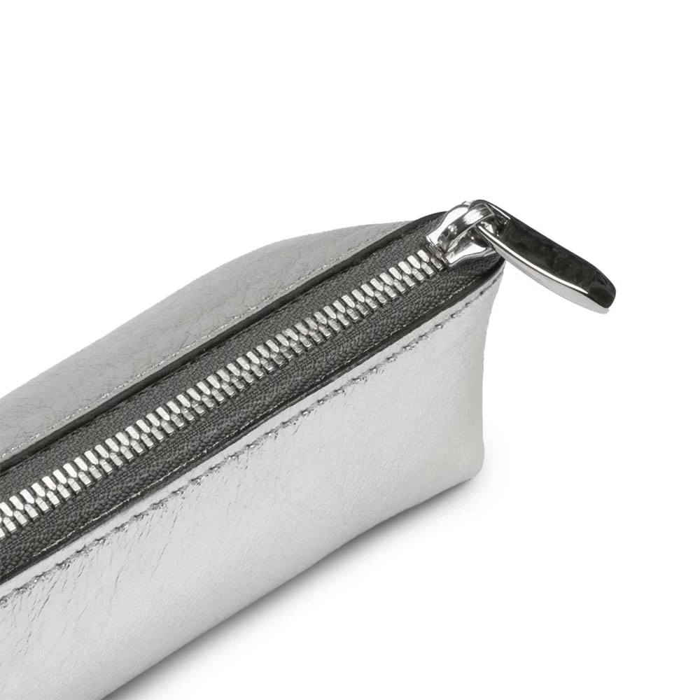 Pencil Case, leather Mos, silver