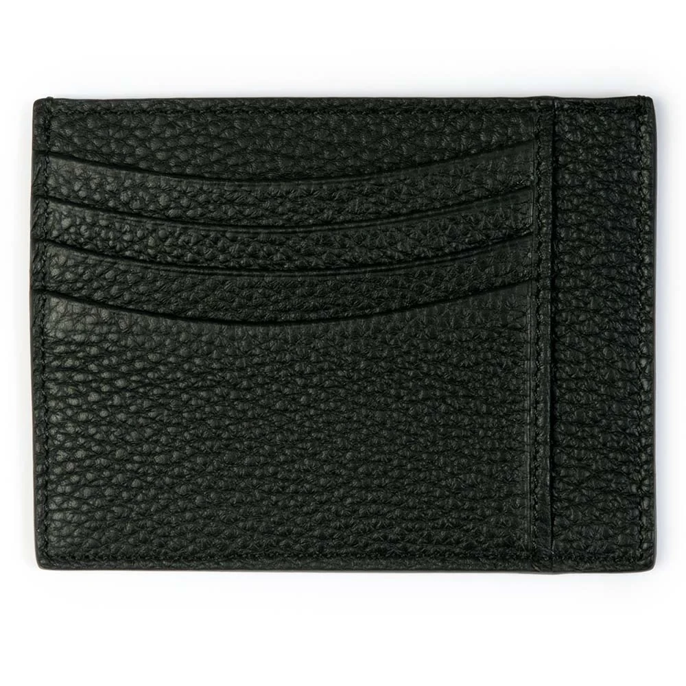 Card Wallet Adri, 8 cc, leather, flat, black