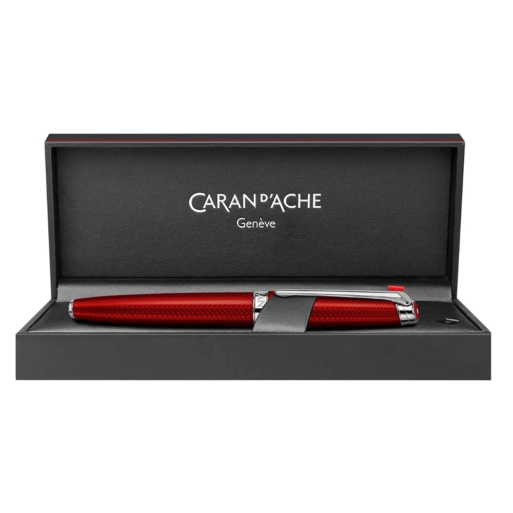 Caran d'Ache Léman Rouge C Rollerball, red silv./rhod.