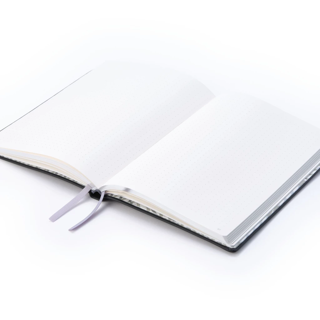 Notebook A5, leather, Rosso, dotted