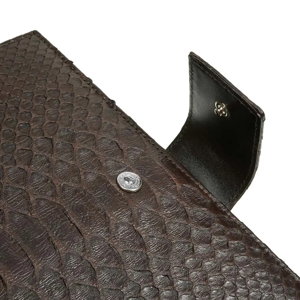Daily Planner, python leather, brown