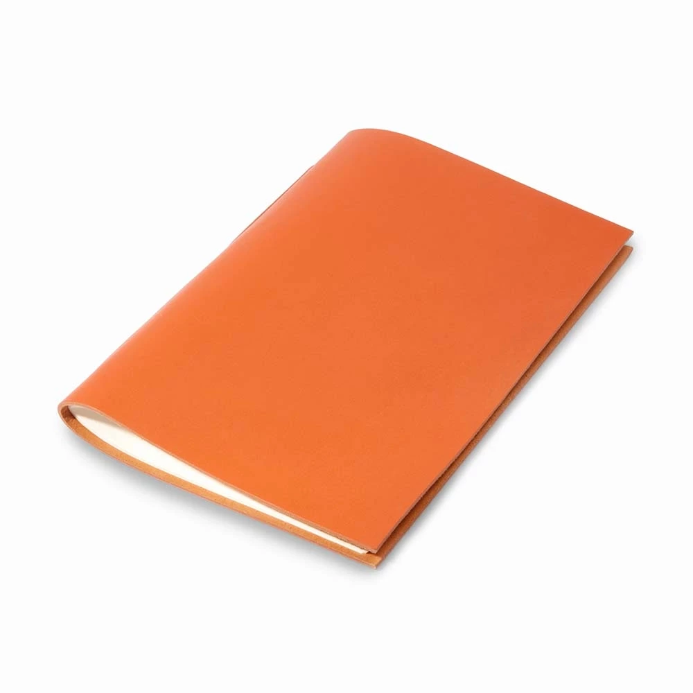 Guest Book, 22 pages, laid paper, leather, 17x24 cm, orange