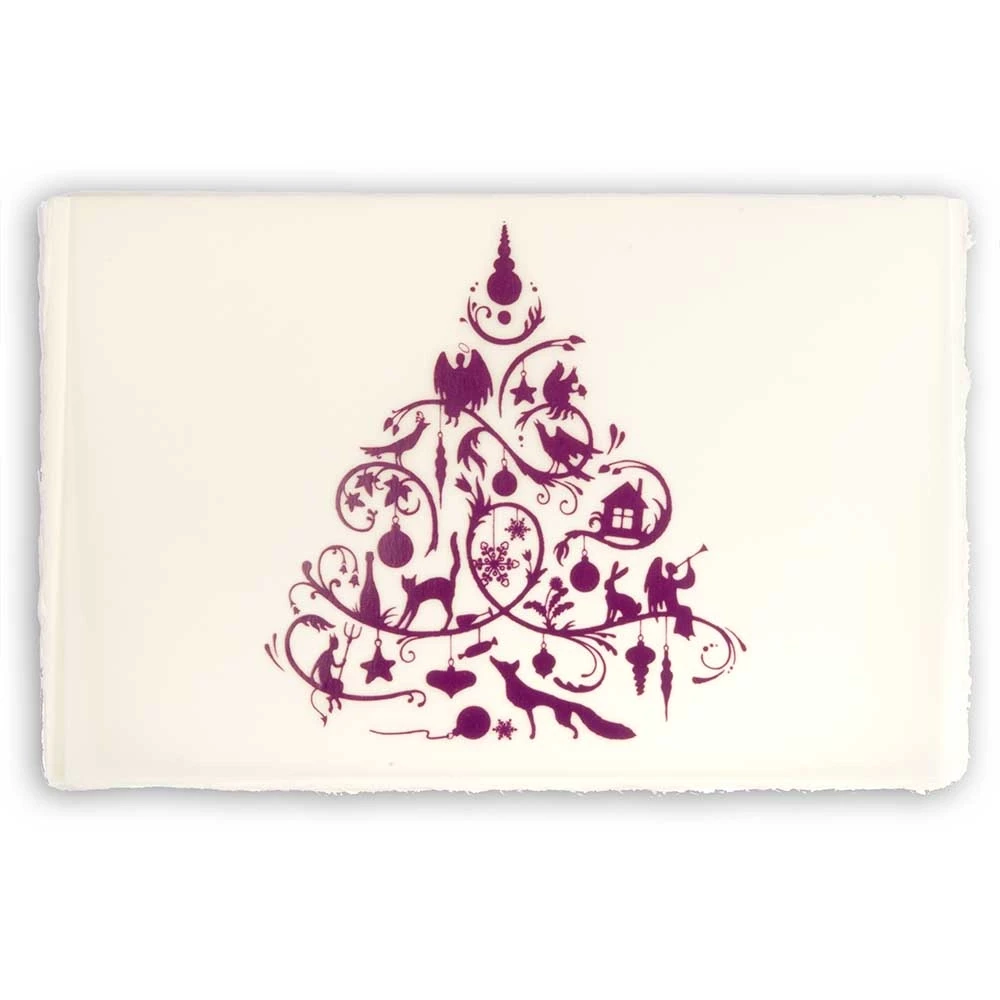 Christmas card fairy tale laid paper