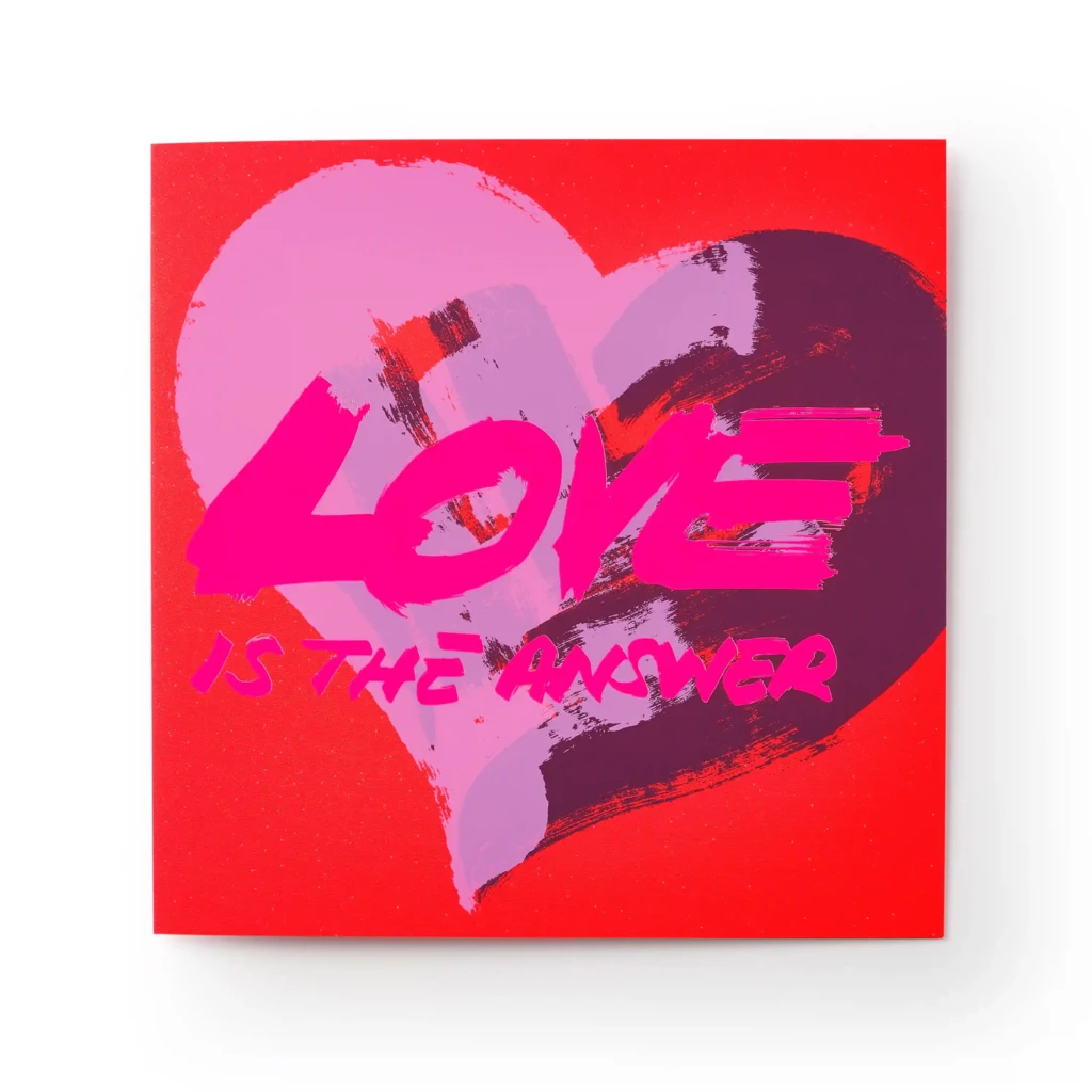 Wedding card "Love is the answer"