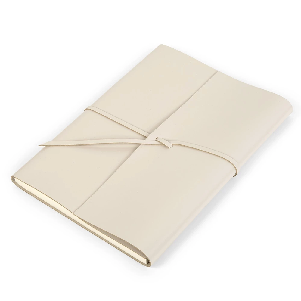 leder_notizbuch_a4_mit_band_96_blatt_cream_2 Notebook with Cover, 96 pages, leather, A4, cream