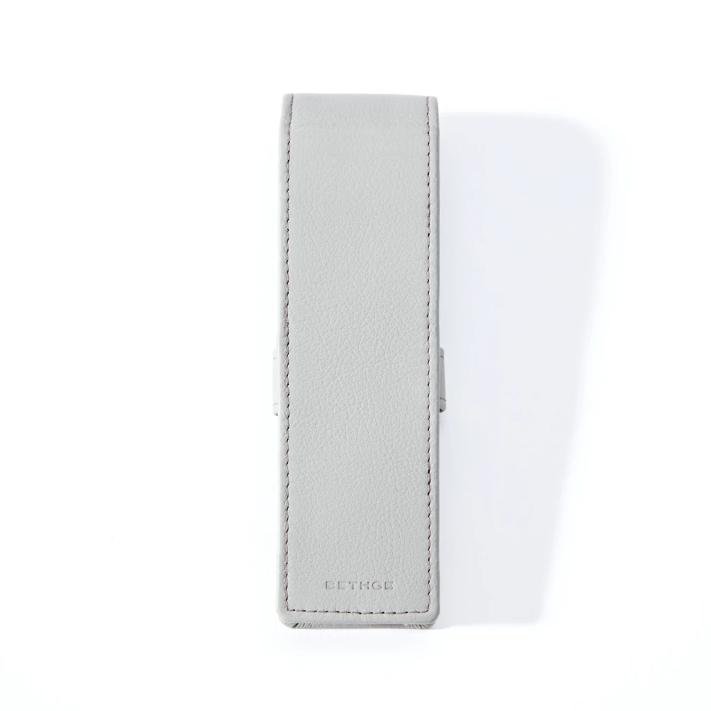 Pen Case for 2 Pens, Kollektion 1977, leather, granite